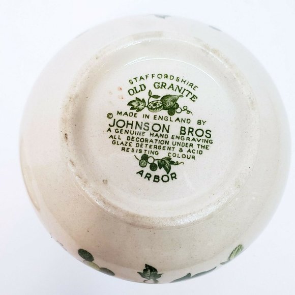 Johnson Bros Staffordshire Old Granite Sugar Bowl w Lid England Arbor - Picture 2 of 8